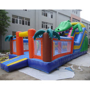 inflatable palm tree jungle slides